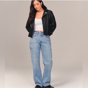 Abercrombie & Fitch the dad high rise side slit jeans curve love 31/12